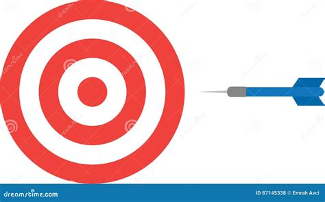 Bullseye with dart stock vector. Illustration of advantage - 87145338