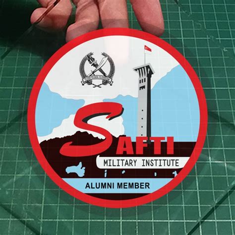 SINGAPORE OCS . SAFTI MILITARY INSTITUTE . ALUMNI MEMBER . Static Cling Car Decals . 11cm ...