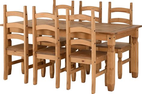 Corona 6' Dining Set - Distressed Waxed Pine