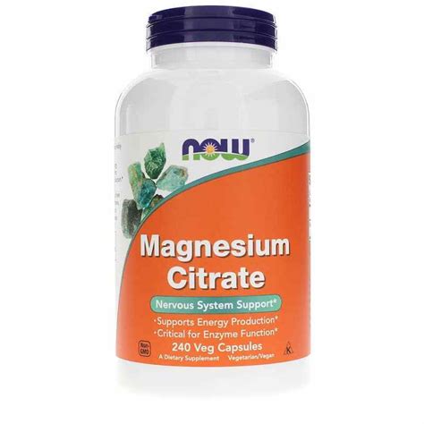 Magnesium Citrate Capsules, NOW Foods