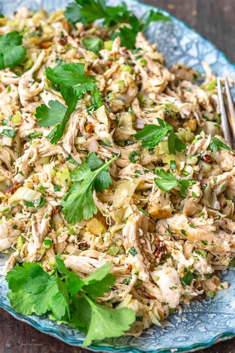 10-Min Healthy Mediterranean Chicken Salad (No Mayo) | The Mediterranean Dish