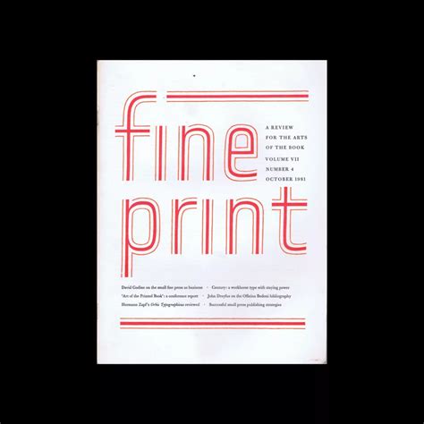 Fine Print, Vol 7, No 4, 1981 - Design Reviewed