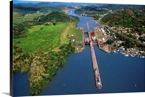 Aerial view of the Panama Canal Wall Art, Canvas Prints, Framed Prints ...