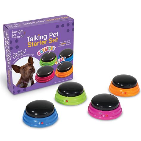 Hunger For Words Talking Pet Starter Set, Recordable Buttons for Dog ...