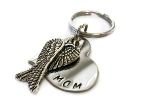 Personalized Memorial Keychain Hand Stamped by MoonstoneCreation