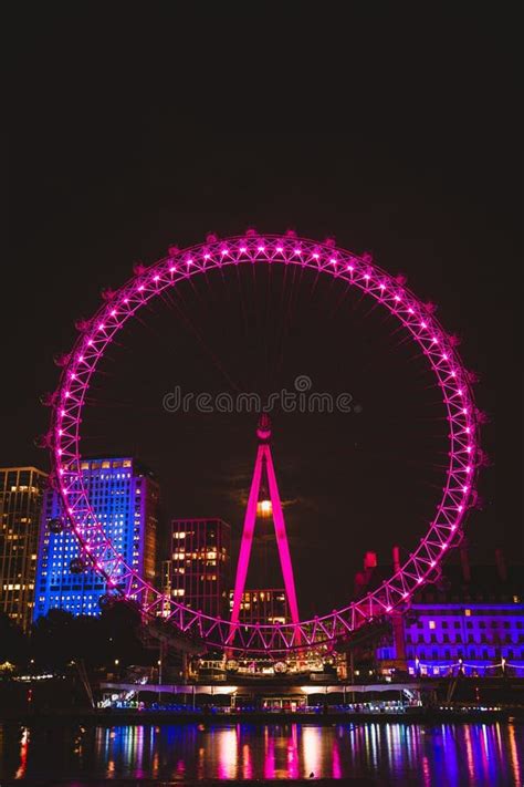 London Eye at Night, London Editorial Photo - Image of building, city ...