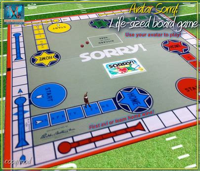 Second Life Marketplace - .::MD::. Avatar Sorry! Life-Sized Board Game