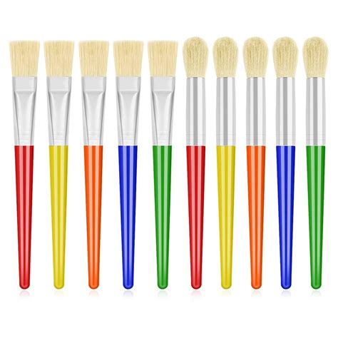 Buy 10Pcs Paint Brushes for Kids, Anezus Kids Paint Brushes Toddler ...