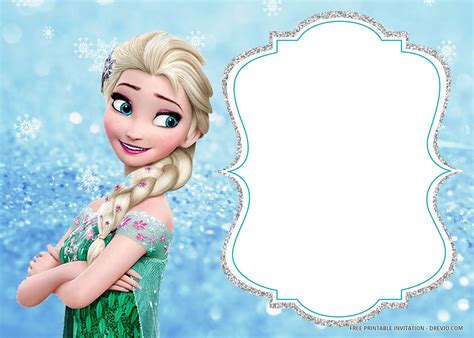 Free Printable Frozen Birthday Invitation Templates - Drevio : Free And Printable Custom ...