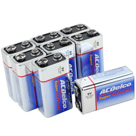 ACDelco 9 Volt Batteries, Super Alkaline Battery, 8 Count Pack - Walmart.com - Walmart.com