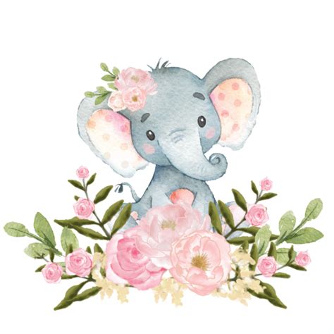 Pink Gold Floral Elephant Baby Shower Welcome Sign | Zazzle.com | Pink elephant baby shower ...