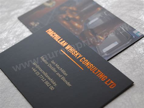 Copper Foil Printing for Business Cards and Stationery.