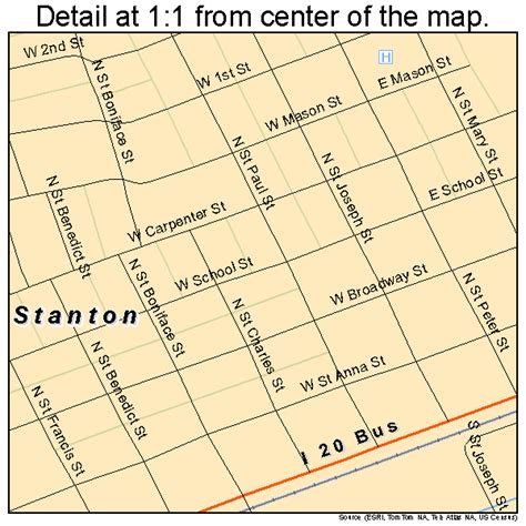 Stanton Texas Street Map 4870040