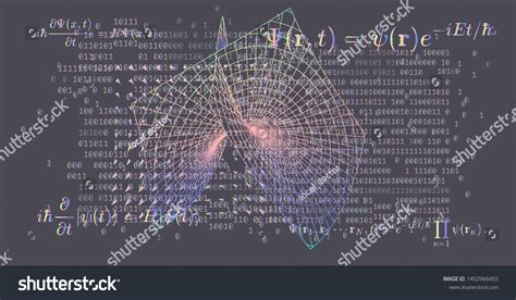 Abstract Scientific Background Fundamental Quantum Mechanics Stock ...