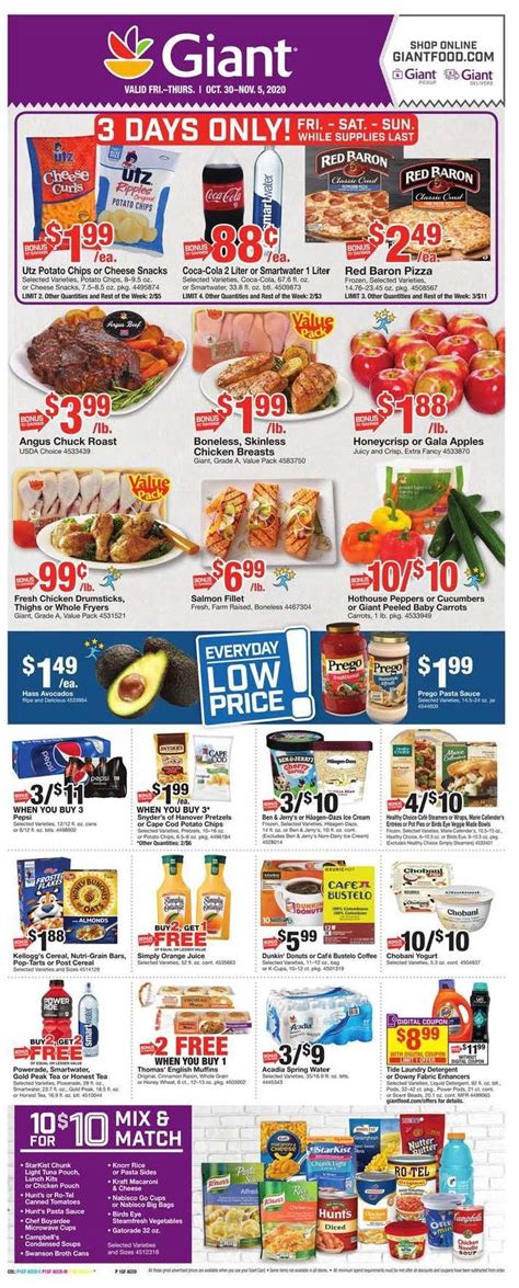 Giant Weekly Ad Oct 30 - Nov 5, 2020 - WeeklyAds2