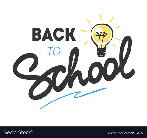 Back to school logo with light bulb vector by Sundancephoto - Image ...