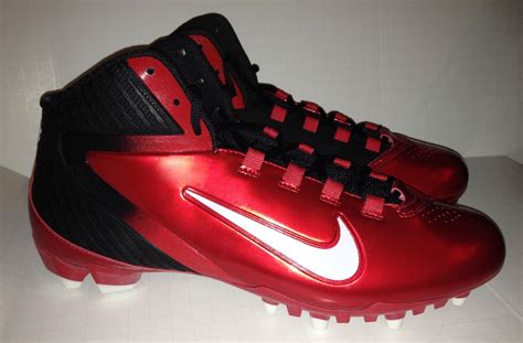 New Mens Nike Alpha Speed TD Metallic Red Black White Molded Football Cleats 9 5 | eBay