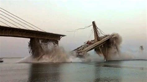 Indian bridge under construction collapses for second time