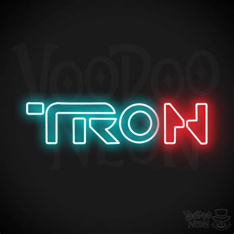 Tron Neon Sign | Neon Tron Sign | Movie LED Wall Art | VOODOO NEON®