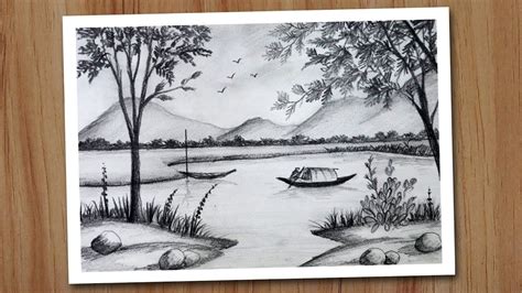 Pencil Sketch Of Nature Beauty - Charcoal Nature Drawings D Easy Drawing Pictures Of Nature ...