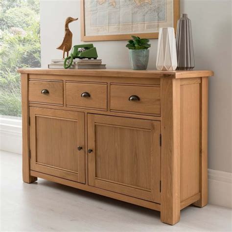 Breeze Collection Solid Oak Sideboard with 3 Drawers| Free Delivery