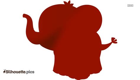 Cartoon Elephant Silhouette Images, Pictures