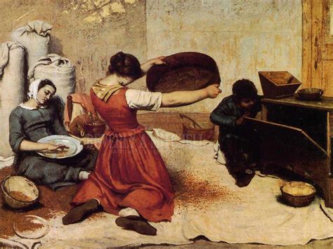 The Grain Sifters by Gustave Courbet | Gustave courbet, Realism art ...