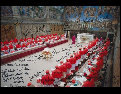 A Photograph of the Conclave Electing Pope Francis Signed by 28 ...