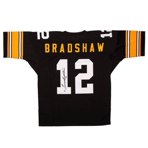 Pittsburgh Steelers #12 Terry Bradshaw Autographed Mitchell & Ness ...