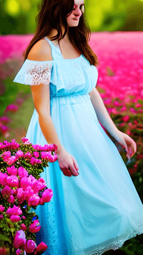 Beautiful Princess in Light Baby Blue Dress · Creative Fabrica