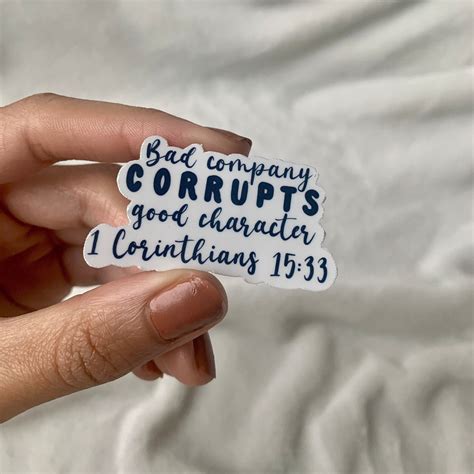 1st Corinthians 15:33 Bible Verse Sticker | Etsy