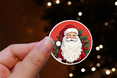 Christmas Printable Stickers - Cute Santa Claus