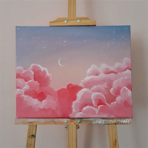 Dreamy Clouds, Acrylic : r/acrylicpainting