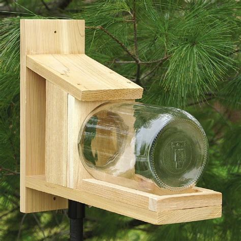 Glass Jar Cedar Squirrel Feeder | Momma's Home Store