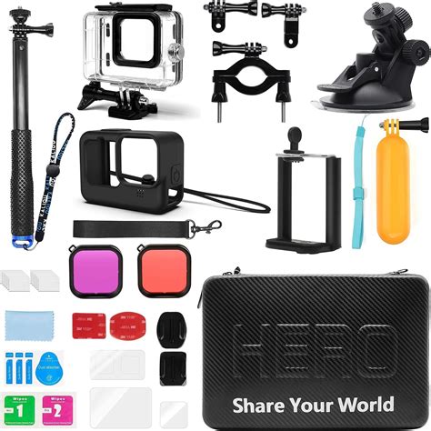 Filters + Housing Waterproof 9, Hero GoPro with Compatible Bundle Kit Accessories + JELOVE 9 ...