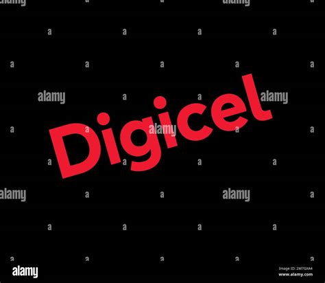 Digicel, rotated logo, black background Stock Photo - Alamy