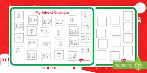 Religious Advent Calendar Template | Classles Democracy