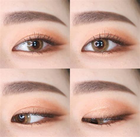 Korean style brown eyeshadow makeup Simple Eyeshadow Looks, Brown ...