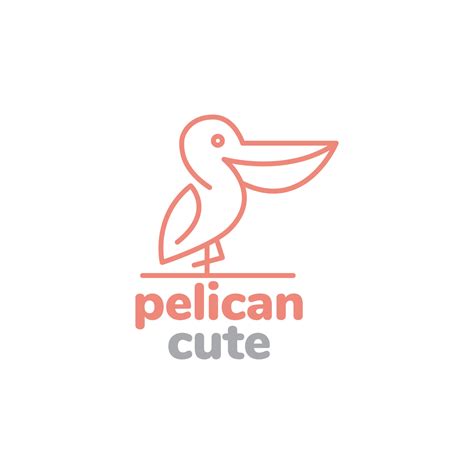 line art little pelican logo design 11324016 Vector Art at Vecteezy