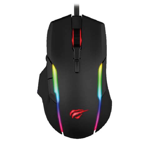 HAVIT GAMENOTE MS1012A RGB Backlit Programmable Software Gaming Mouse 7 Buttons - 4800 DPI - X ...