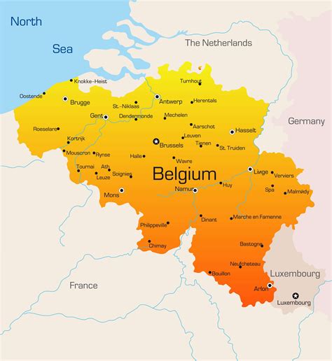 Belgium Map - Guide of the World