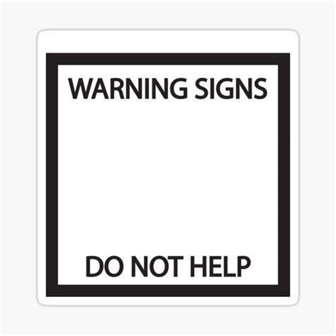 "WARNING SIGN STICKER " Sticker by maxi1305 | Redbubble