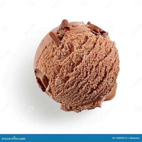 Chocolate ice cream ball stock image. Image of ingredient - 128099213