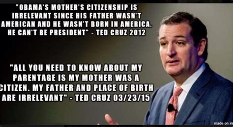 Facebook meme says Ted Cruz a flip-flopper on president needing to be U ...