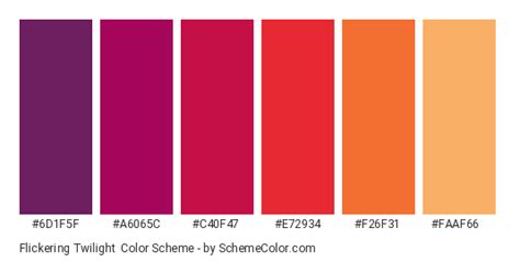 Flickering Twilight Color Scheme » Orange » SchemeColor.com