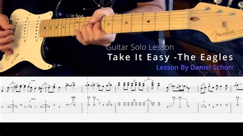 Eagles -"Take It Easy" Guitar Solo Lesson W/TAB - YouTube