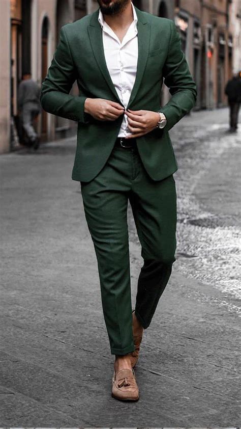 GREEN FORMAL SUIT Elegant Fashion Suit Green Two Piece - Etsy Ireland