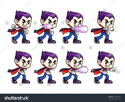 Vampire Boy Game Sprites Punch for Stock Vector (Royalty Free) 733335922 | Shutterstock