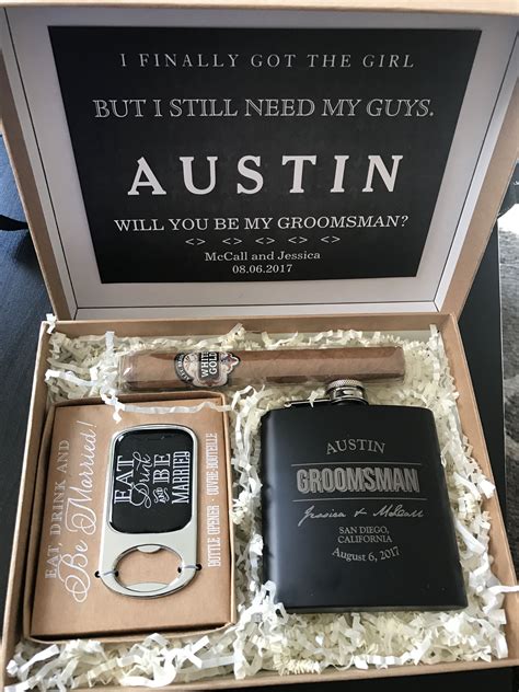 Pin by Jessica Cabral Wollman on Grooms Proposal gift | Wedding gifts for groomsmen, Groomsmen ...