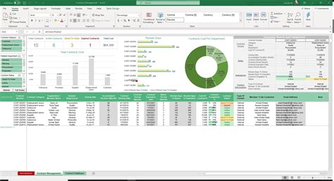 Contract Management Excel Template - Simple Sheets